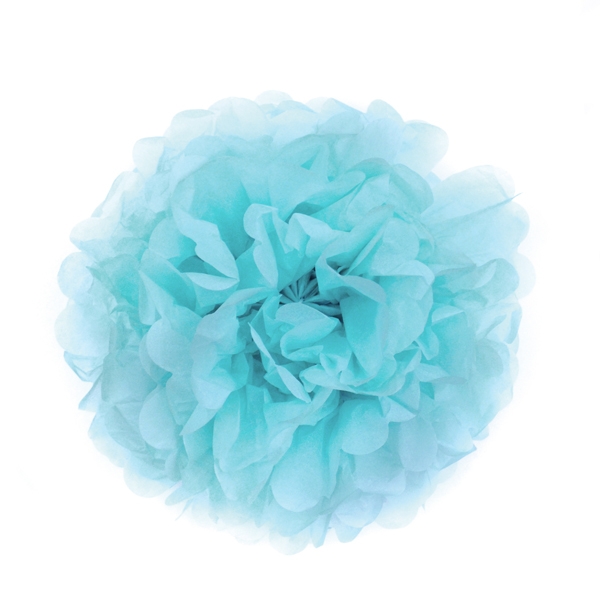 紙花球-淺藍