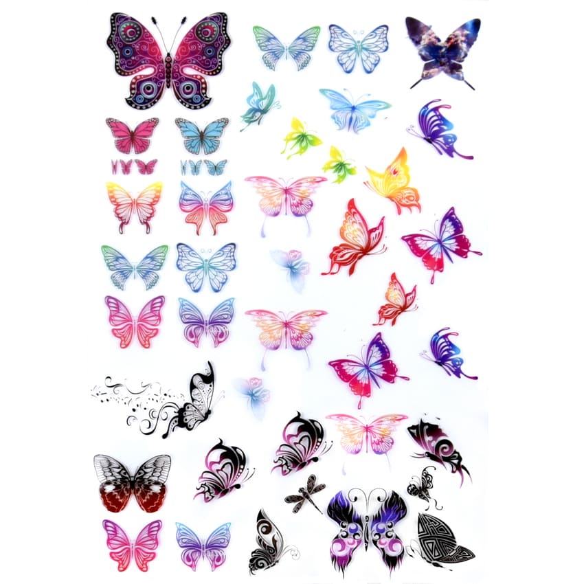 透明素材紙-蝴蝶