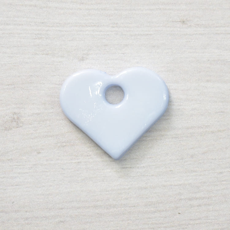 塑料鈕釦-愛心-藍
