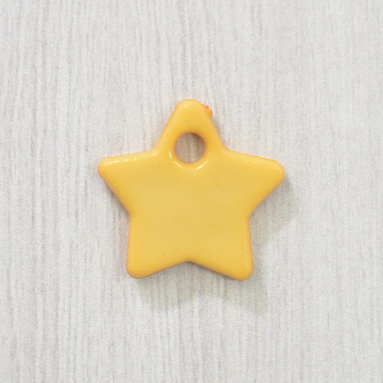 塑料鈕釦-星星-黃