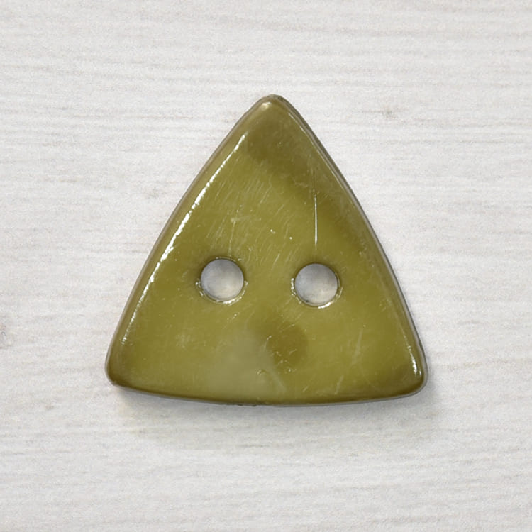 塑料鈕釦-三角形-墨綠