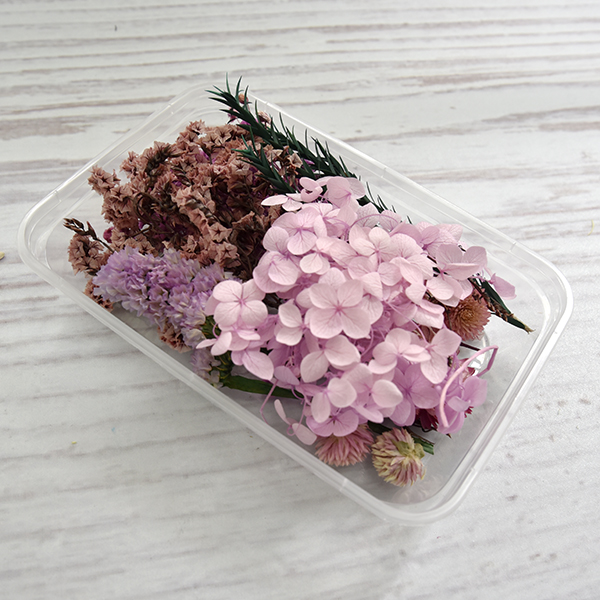 天然乾燥花盒-紫